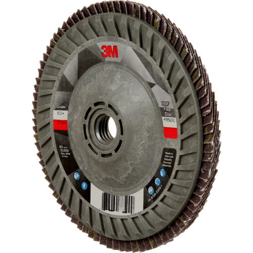 Disque &agrave; lamelles &agrave; changement rapide 769F, 5" x 5/8"-11, Type 29, Grain 60+, C&eacute;ramique Brunswick Fyr & Safety