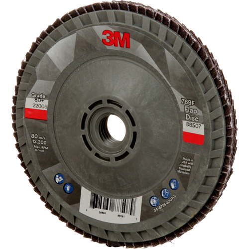 769F Quick Change Flap Disc, 4-1/2" x 5/8"-11, Type 29, 80+ Grit, Ceramic Brunswick Fyr & Safety