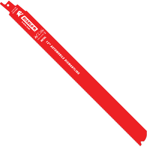 Reciprocating Blade for Auto Dismantling, Bi-Metal, 10-14 TPI, 12" L x 1" W Brunswick Fyr & Safety