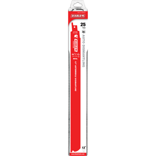 Reciprocating Blade for Auto Dismantling, Bi-Metal, 10-14 TPI, 12" L x 1" W Brunswick Fyr & Safety