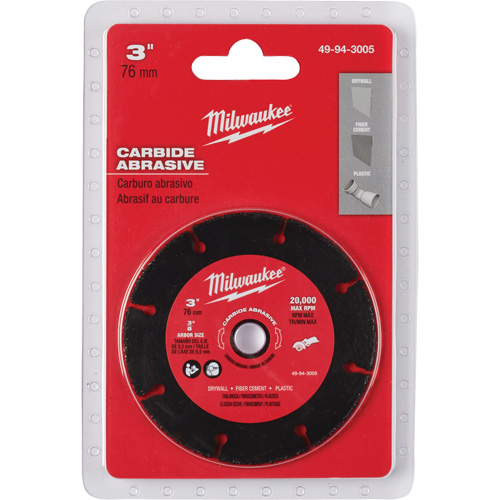 Lame abrasive au carbure, 3" x Arbre de 3/8", Carbure de silicium, 20 000 Tr/min Brunswick Fyr & Safety