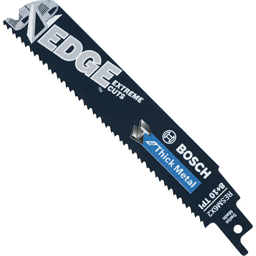 Edge Reciprocating Saw Blades, Bi-Metal, 8/10 TPI, 6" L Brunswick Fyr & Safety