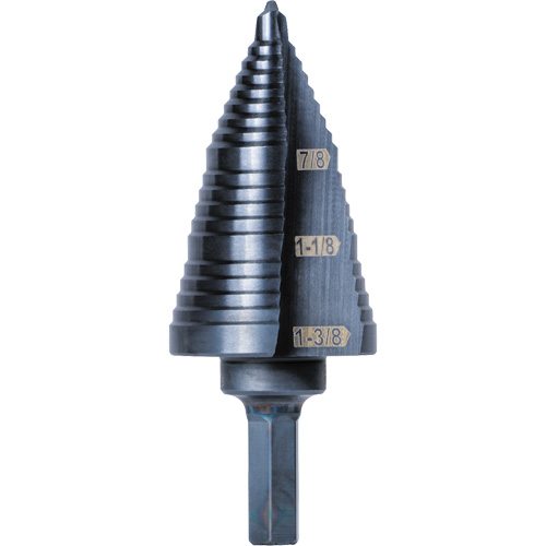 3-Step Drill Bit, 7/8" - 1-3/8" , High Speed Steel Brunswick Fyr & Safety