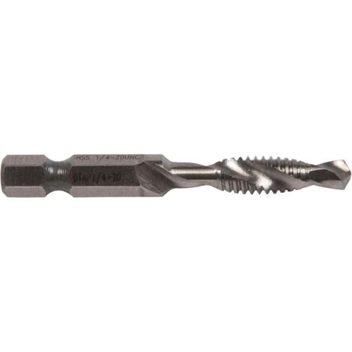 Drill/Tap Bit, 1/4", High Speed Steel Brunswick Fyr & Safety