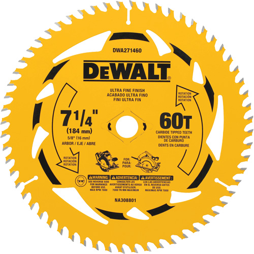Circular Saw Blade, 7-1/4", 60 Teeth, Wood Use Brunswick Fyr & Safety