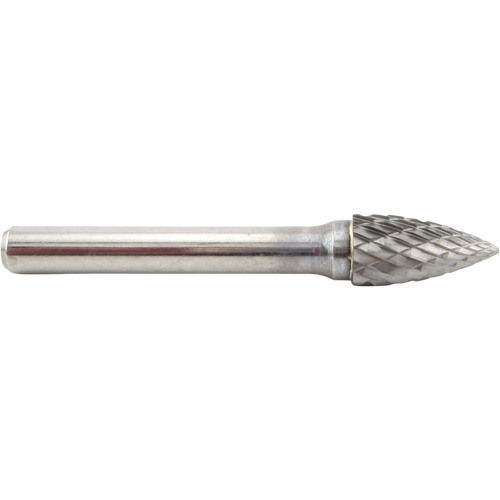 Fraise en carbure conique &agrave; coupe agressive &agrave; bout pointu, SG-3, 3/8" dia., 1/4" Tige, 3/4" Prof. de la coupe Brunswick Fyr & Safety