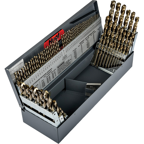 Heavy-Duty Jobber Length Combination Drill Bit Set, 115 Pieces, High Speed Cobalt Brunswick Fyr & Safety