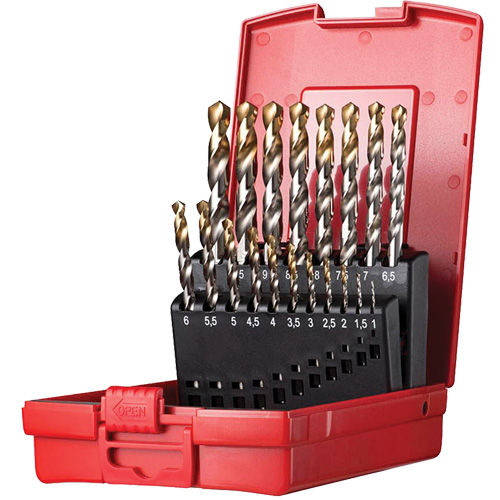 Jobber Length Drill Set, 19 Pieces, High Speed Steel Brunswick Fyr & Safety
