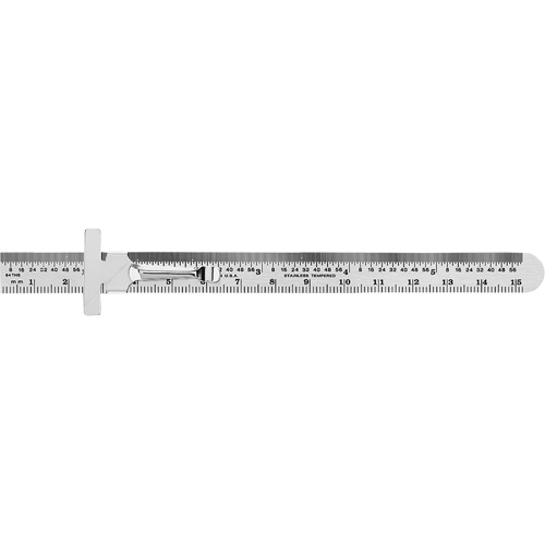 Economy Precision Flexible Ruler, 6" L, Steel Brunswick Fyr & Safety
