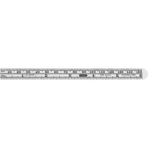 Economy Precision Flexible Ruler, 6-1/2" L, Steel Brunswick Fyr & Safety