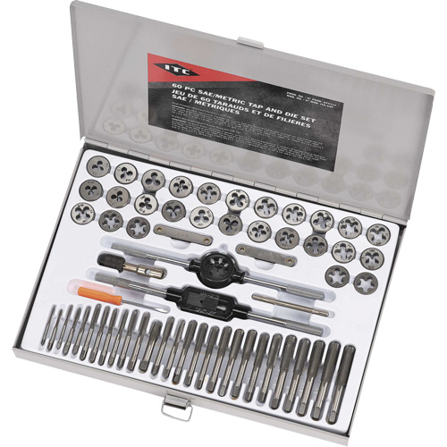 ITD-60C SAE/Metric Alloy Tap & Die Set, 60 Pieces Brunswick Fyr & Safety