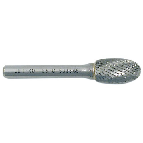 Oval Shape Bur, 1/2" Dia., 1/4" Shank, 7/8" Depth of Cut Brunswick Fyr & Safety