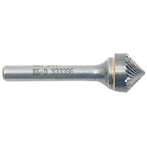 Fraise conique pointue, 1/2" dia., 1/4" Tige, 1/4" Prof. de la coupe Brunswick Fyr & Safety