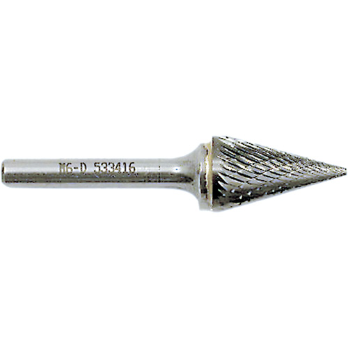 M4-D JET-KUT&reg; Cone Shape Burr, 3/8" Dia., 1/4" Shank, 5/8" Depth of Cut Brunswick Fyr & Safety