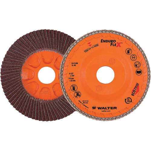 Disque &agrave; lamelles Enduro-Flex, 4-1/2" x 7/8", Type 27, Grain 80, Alumine de zirconium Brunswick Fyr & Safety