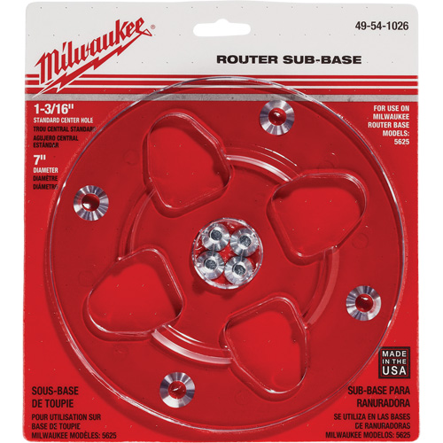 Clear 7" Diameter 1-3/16" Center Hole Sub-Base Brunswick Fyr & Safety