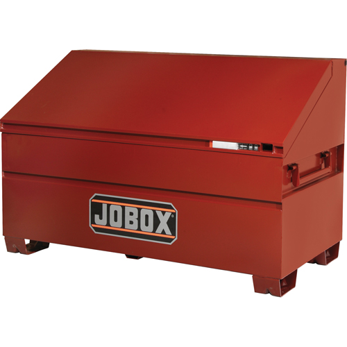 Coffre &agrave; couvercle en pente, 60" x 30" x 39-1/2", Acier, Rouge Brunswick Fyr & Safety