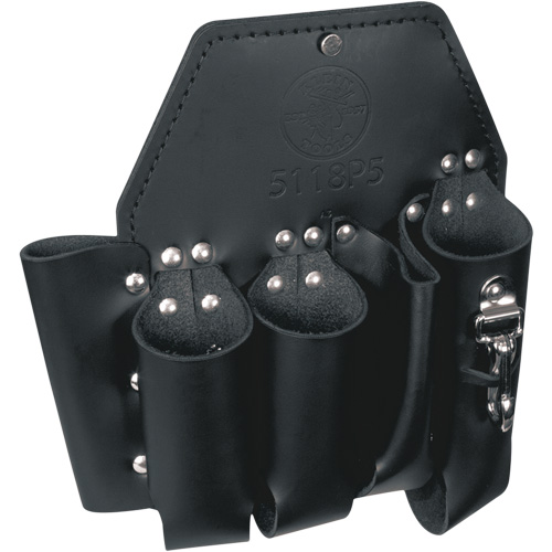 Tool Pouch, Multiple Tool Holder, Leather, 5 Pockets Brunswick Fyr & Safety