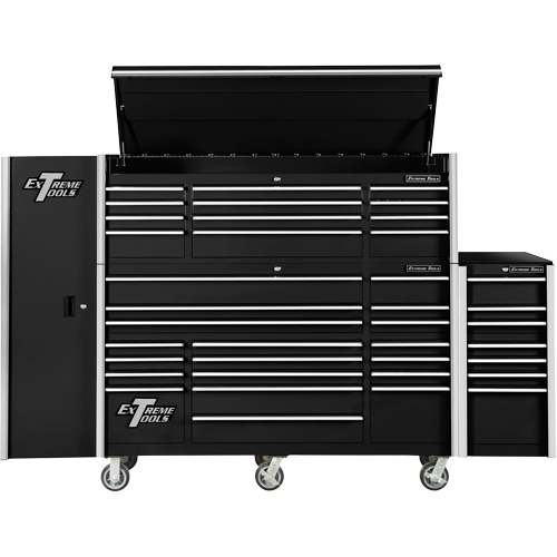 RX Series Side Cabinet, 3 Drawers, 19" W x 25" D x 61" H, Black Brunswick Fyr & Safety