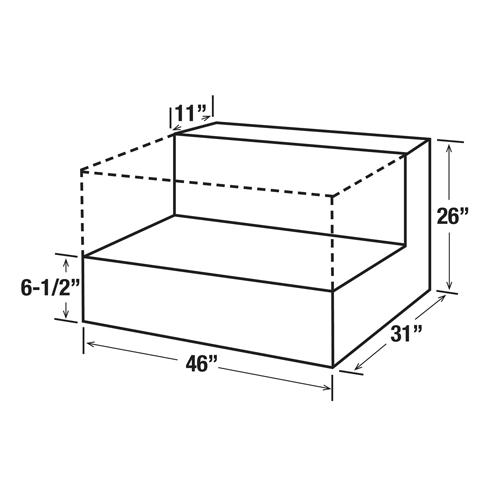 Steel Fuel Transfer Tank, Steel, 85 gal. Capacity, White Brunswick Fyr & Safety