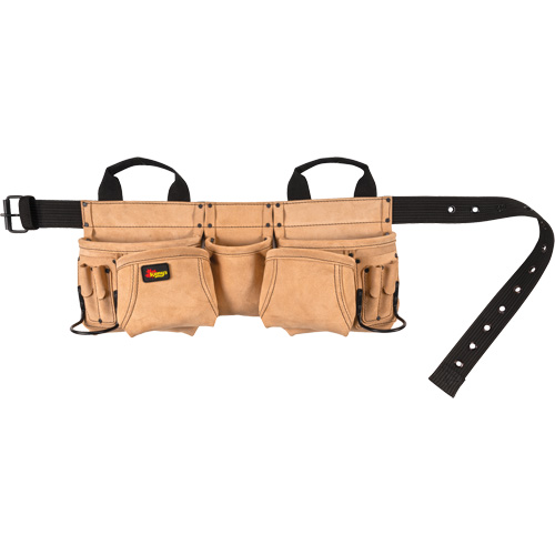 Carpenter's Tool Belt, Leather, Tan Brunswick Fyr & Safety