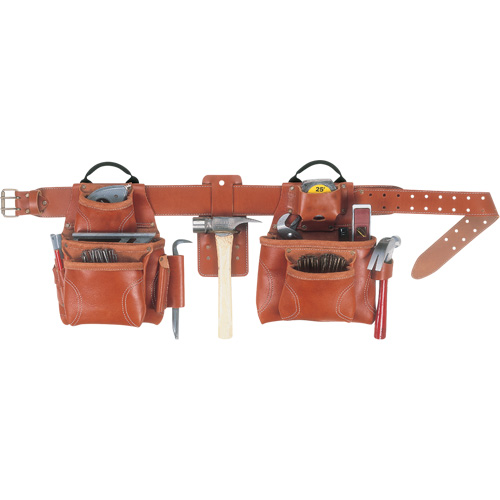 Ceinture &agrave; outils combin&eacute;e de luxe, Cuir, Havane Brunswick Fyr & Safety