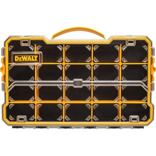 Organisateur avec compartiments PRO, 11" la x 17-5/8" p x 2-7/8" h, Noir/Jaune Brunswick Fyr & Safety