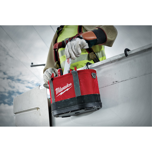 Aerial Utility Oval Bag, Ballistic Nylon, 14 Pockets, Black/Red Brunswick Fyr & Safety