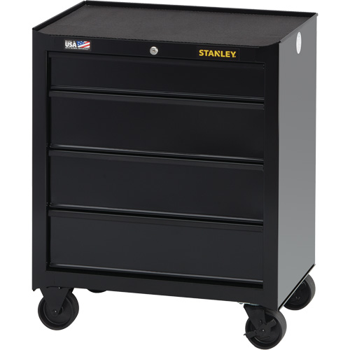 100 Series Rolling Tool Chest, 4 Drawers, 26-1/2" W x 18" D x 32" H, Black Brunswick Fyr & Safety