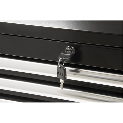 Industrial Tool Chest, 26" W, 4 Drawers, Black Brunswick Fyr & Safety