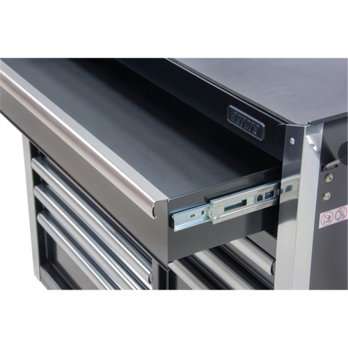 Industrial Tool Cart, 11 Drawers, 41" W x 18-3/4" D x 39-1/3" H, Black Brunswick Fyr & Safety