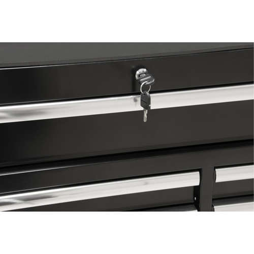 Industrial Tool Cart, 11 Drawers, 41" W x 18-3/4" D x 39-1/3" H, Black Brunswick Fyr & Safety