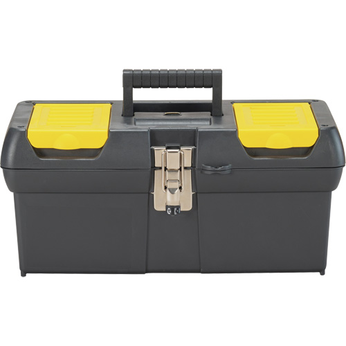 2000 Series Tool Box with Tray, 16" W x 7-1/10" D x 8-1/10" H, Black/Yellow Brunswick Fyr & Safety