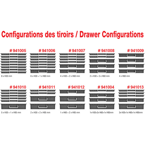 Coffre &agrave; outils mobile avec tiroirs, 8 tiroirs, 22-4/5" la x 15" p x 18" h, Noir Brunswick Fyr & Safety