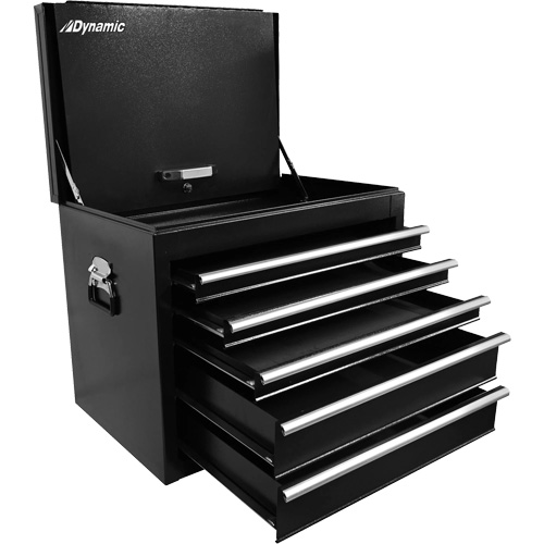 Truck Tool Box, 27" W, 5 Drawers, Black Brunswick Fyr & Safety