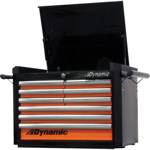 Coffre sup&eacute;rieur, 28" la, 9 tiroirs, Noir/Orange Brunswick Fyr & Safety