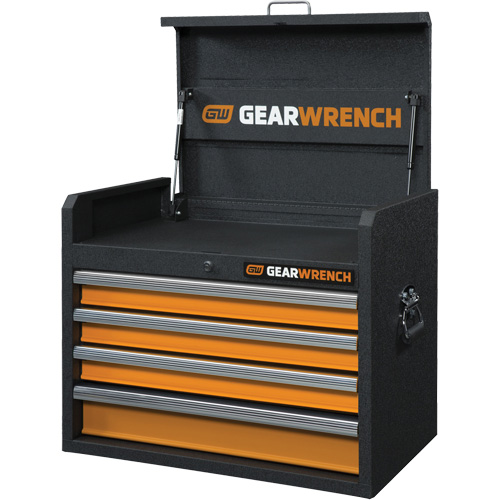 GSX Series Tool Chest, 26" W, 4 Drawers, Black/Orange Brunswick Fyr & Safety