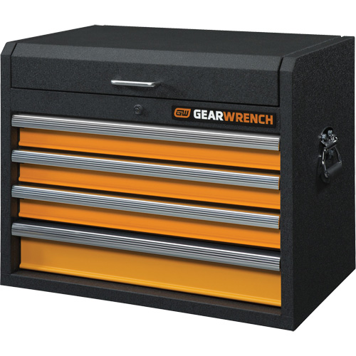 GSX Series Tool Chest, 26" W, 4 Drawers, Black/Orange Brunswick Fyr & Safety