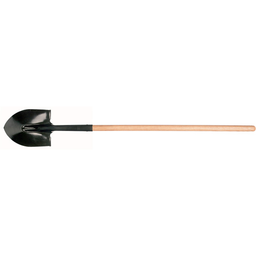 Round Point Shovel, Tempered Steel Blade, Hardwood, Straight Handle Brunswick Fyr & Safety