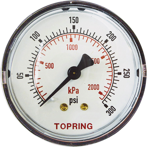 Manom&egrave;tre de rechange,  2", 0 - 175 psi, Fixation arri&egrave;re, Analogique Brunswick Fyr & Safety