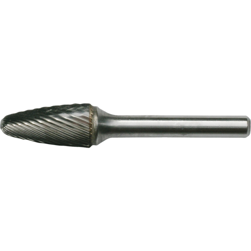 Solid Carbide Burrs - Tree Shape with Ball Nose, SF-51, 6.35 mm Dia., 12.7 mm Depth of Cut Brunswick Fyr & Safety