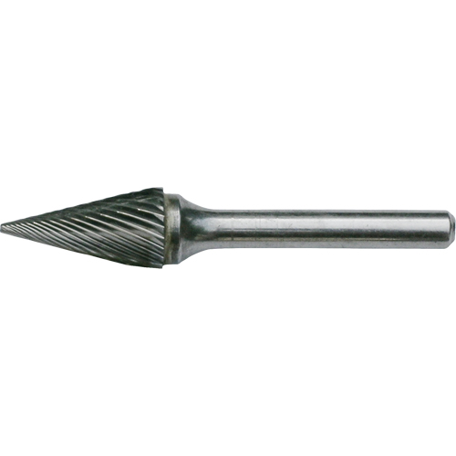 Fraises au carbure solide - Forme conique pointue CLEVELAND, , 1/8" dia., 1/8" Tige, 7/16" Prof. de la coupe Brunswick Fyr & Safety