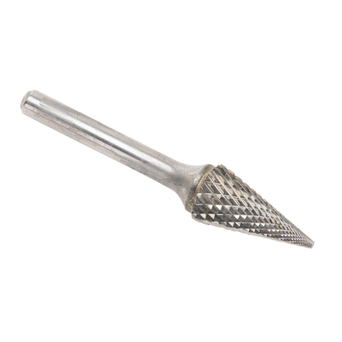 Fraises au carbure solide - Forme conique pointue CLEVELAND, SM-5, 1/2" dia., 1/4" Tige, 22,2 mm Prof. de la coupe Brunswick Fyr & Safety