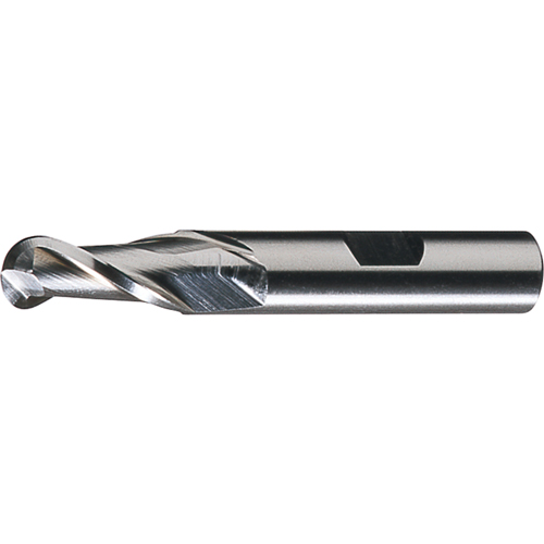 Centre Cutting Ball Nose Single End Finishers, 1/2" Dia., 2 Flutes, Cobalt Brunswick Fyr & Safety