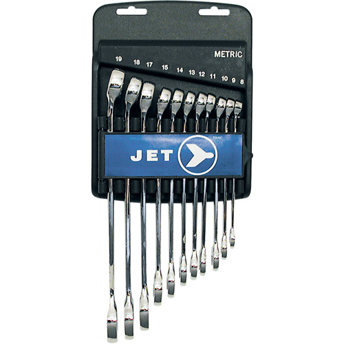 Fully Polished Long Pattern Combination Wrench Set, Combination, 11 Pieces, Metric Brunswick Fyr & Safety