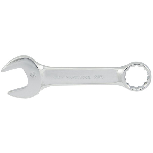 Fully Polished Stubby Combination Wrench, 12 Point, 10 mm, Chrome Finish Brunswick Fyr & Safety