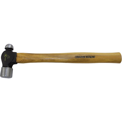 Heavy-Duty Hickory Handle Ball Pein Hammer, 24 oz. Head Weight, Plain Face, Wood Handle Brunswick Fyr & Safety