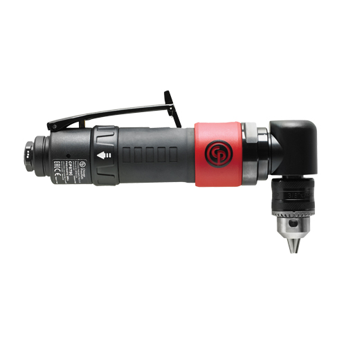 Pneumatic Reversible Angle Drill, 3/8" Chuck, 1/4" NPT Air Inlet, 2000 No Load RPM Brunswick Fyr & Safety