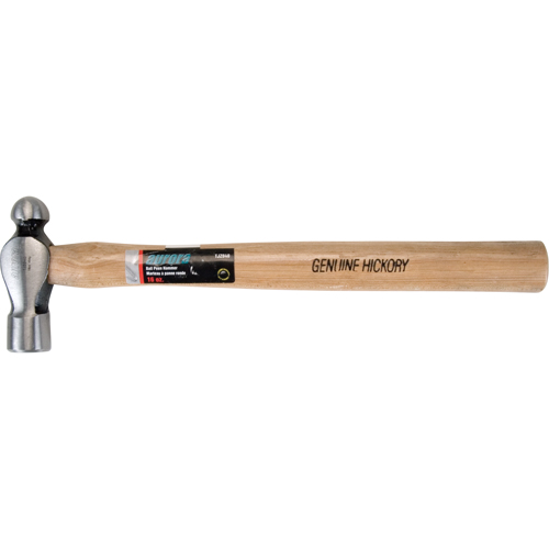 Ball Pein Hammer, 16 oz. Head Weight, Plain Face, Wood Handle Brunswick Fyr & Safety