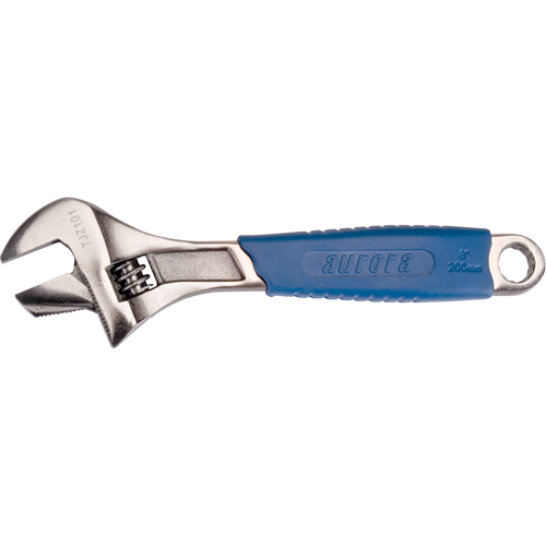 Adjustable Wrench, 8" L, 1-1/4" Max Width, Black Brunswick Fyr & Safety